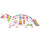 inQ Boutique - 11-in-1 Dinosaur Activity Wall Busy Board Panels-- Wooden Sensory Toy-White