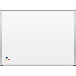 Markerboard -10ftWx48''H -White Porcelain Steel Surface - Anodized Aluminum Frame - Best-Rite