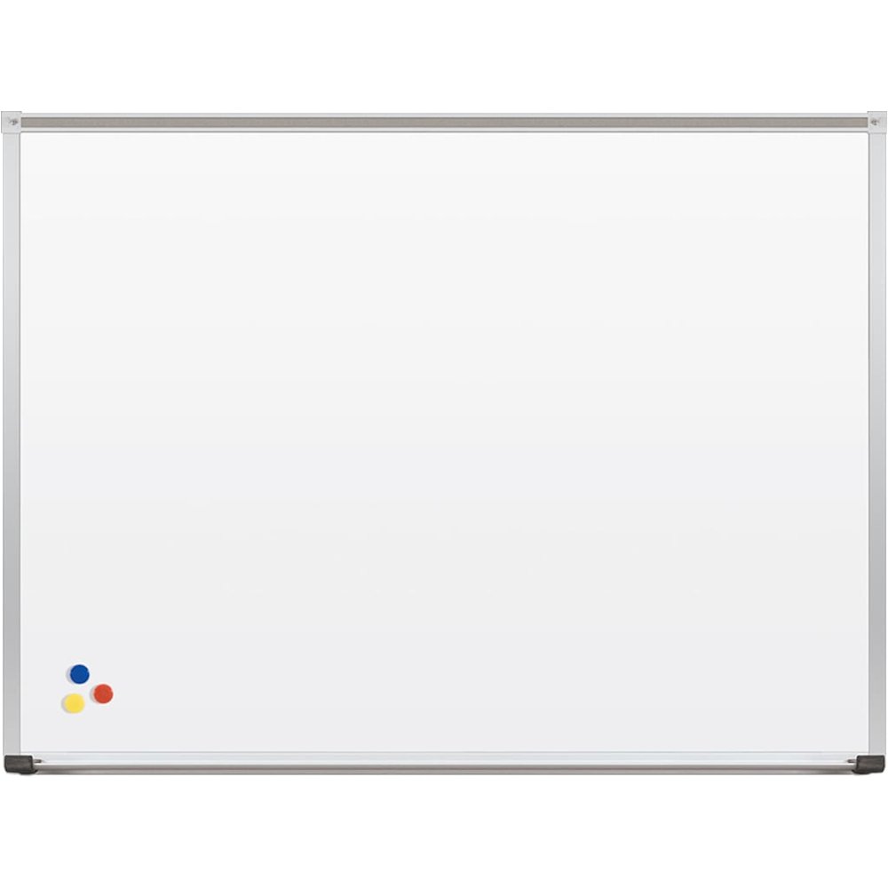 Markerboard -10ftWx48''H -White Porcelain Steel Surface - Anodized Aluminum Frame - Best-Rite