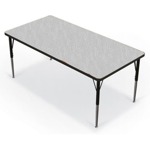 Activity Table - 30''X60'' Rectangle - Gray Nebula Top Surface - Black Edgeband - BALT