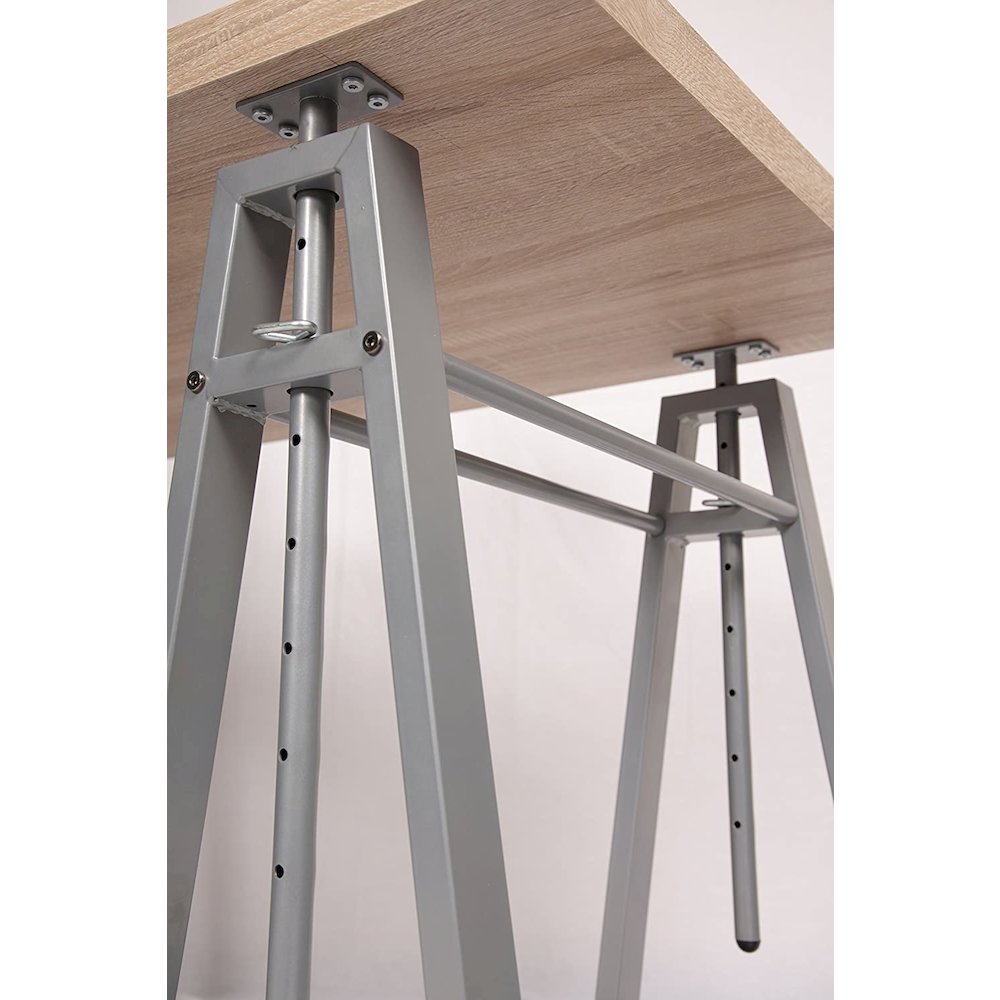 Adjustable Height Writing Desk with Sturdy Metal Base - OS Home and Office Furniture