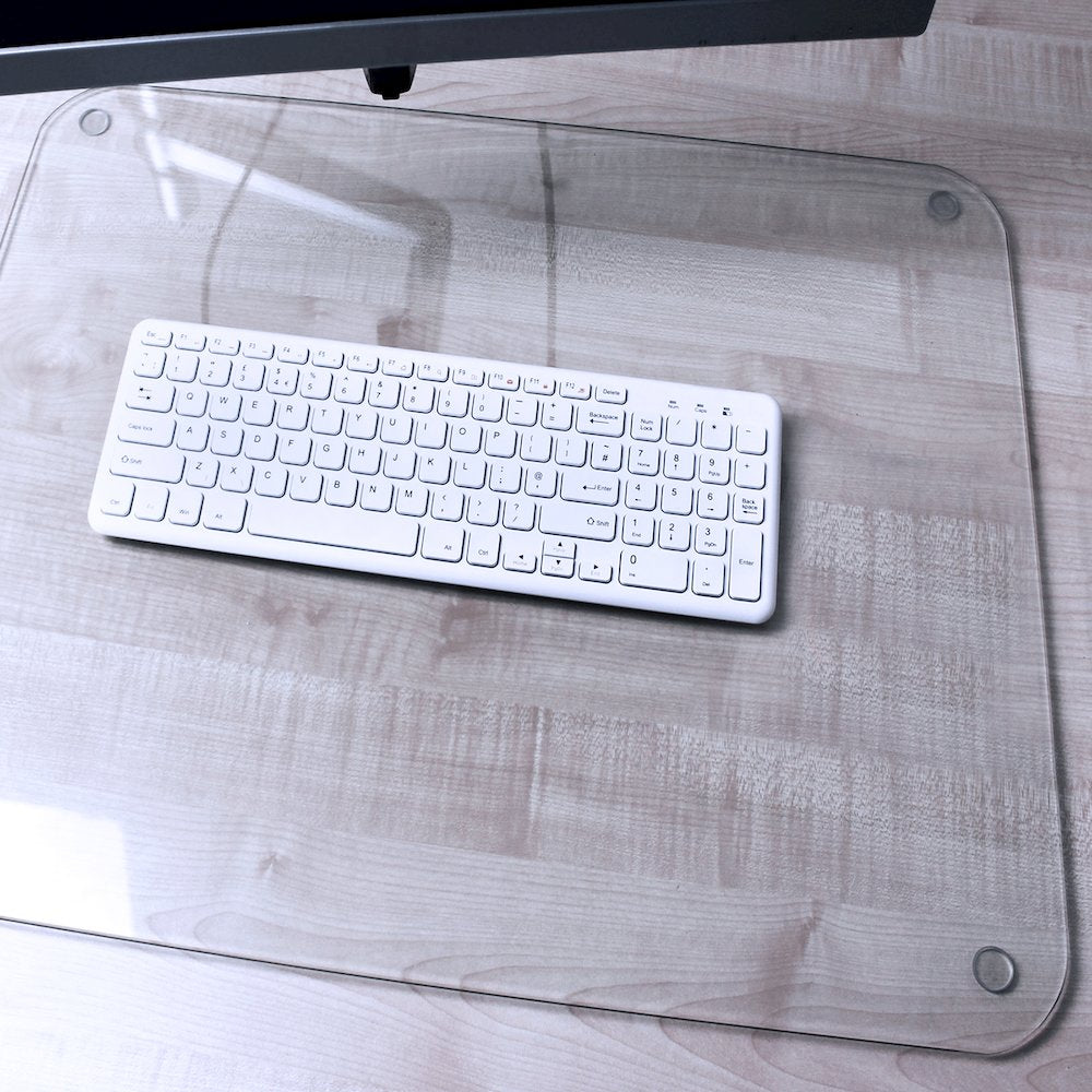 Glass Desk Pad - 19'' x 24'' - Floortex