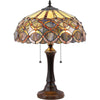 PRISMA Tiffany-style 2 Light Table Lamp 16'' Shade - CHLOE Lighting