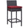 East End Imports EEI-1006-EXP-RED Lift Outdoor Patio Fabric Bar Stool- Espresso Red