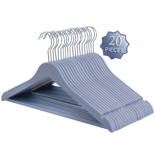 Elama Home  20 Piece Eco Friendly Coat Hangers in Blue