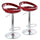 Elama  2 Piece Retro Adjustable Bar Stool in Cherry with Chrome Base