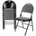 Elama  4 Piece Metal Folding Chair with Padded Seats and Top Handle in Gray