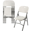 Elama  4 Piece Stackable Folding Chair Set for Indoor and Outdoor