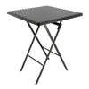 Elama  Plastic Rattan Folding Square Table in Black