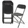 Elama  4 Piece Plastic Folding Chair in Black
