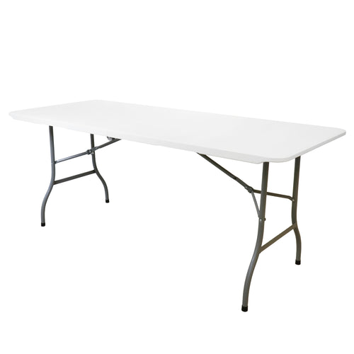 Elama  6 Foot Plastic Folding Table in White