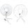 Optimus  6 in Convertible Personal Clip-on/Table Fan in White