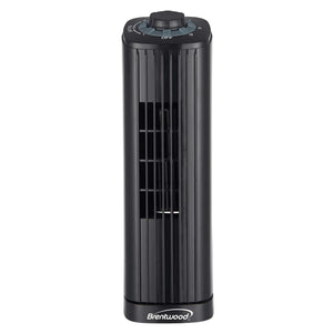 Brentwood  14 Inch 3-Speed Oscillating Portable Tower in Black