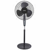 Optimus  16 in. Oscillating Stand Fan with Remote Control in Black