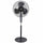 Optimus  16 in. Oscillating Stand Fan with Remote Control in Black