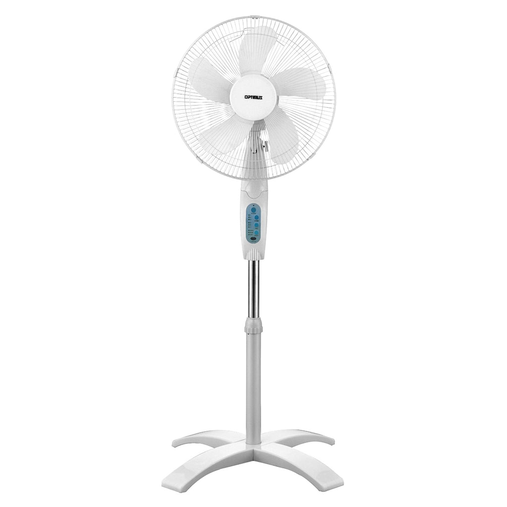 Optimus  16 in. Wave Oscillating 3-Speed Stand Fan with Remote Control