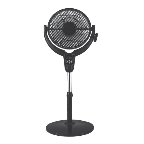 Optimus  14 Inch Louver Rotating Oscil Pedestal Air Circulator with Remote, LED and Timer