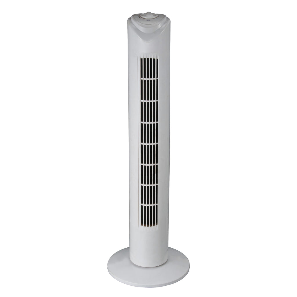 Optimus  32 in. Oscillating Tower Fan in White