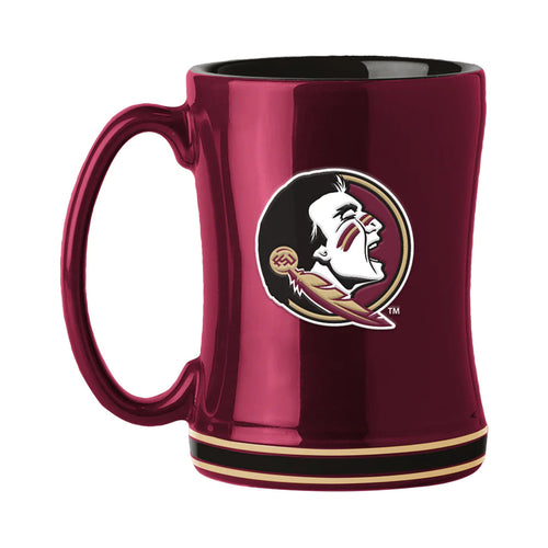 Florida State Seminoles Coffee Mug 14oz Sculpted Relief Team Color - Logo Brands