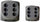 Chessex Mfg Co Llc -  D6 -- 16Mm Opaque Dice - Dark Grey/Black - 12Ct