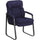 Navy Microfiber Executive Side Reception Chair with Lumbar Support and Sled Base - Flash Furniture