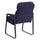 Navy Microfiber Executive Side Reception Chair with Lumbar Support and Sled Base - Flash Furniture