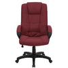 High Back Burgundy Fabric Executive Swivel Office Chair with Arms - Flash Furniture