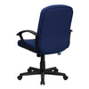 Mid-Back Navy Fabric Executive Swivel Office Chair with Nylon Arms - Flash Furniture