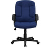 Mid-Back Navy Fabric Executive Swivel Office Chair with Nylon Arms - Flash Furniture