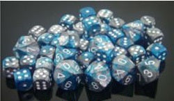 FastTackle 7 Dice Set Gemini Steel-Teal With White  Pack Of 2