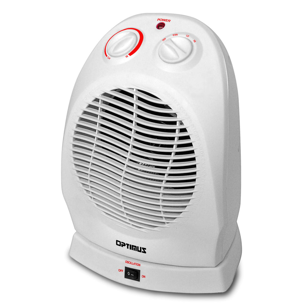 Optimus  Portable Oscillating Fan Heater with Thermostat