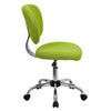 Mid-Back Apple Green Mesh Padded Swivel Task Office Chair with Chrome Base - Flash Furniture