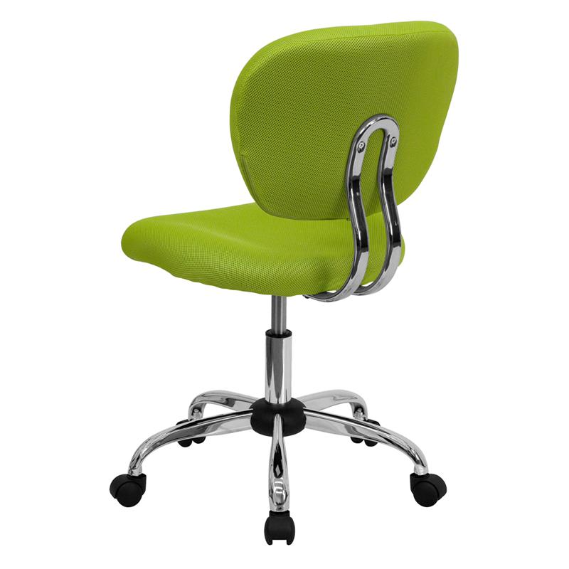 Mid-Back Apple Green Mesh Padded Swivel Task Office Chair with Chrome Base - Flash Furniture