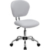 Mid-Back White Mesh Padded Swivel Task Office Chair with Chrome Base - Flash Furniture