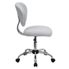 Mid-Back White Mesh Padded Swivel Task Office Chair with Chrome Base - Flash Furniture