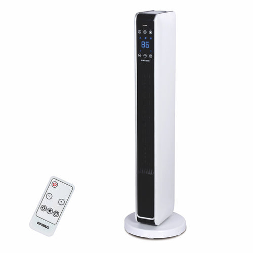 Optimus  29 in. Oscillating Tower Heater w/ Digital Temperature Readout & Remote