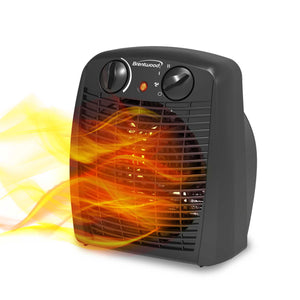Brentwood  1500-Watt Portable Electric Space Heater and Fan in Black