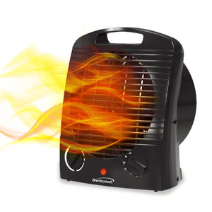 Brentwood  1500-Watt Portable Electric Space Heater and Fan in Black