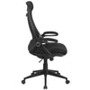 High Back Black Mesh Executive Swivel Office Chair with Flip-Up Arms - Flash Furniture