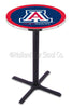 Holland Bar Stool L211 University of Arizona 42&quot; Tall - 30&quot; Top Pub Table with Black Wrinkle Finish