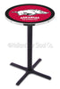 Holland Bar Stool L211 University of Arkansas 42&quot; Tall - 30&quot; Top Pub Table with Black Wrinkle Finish