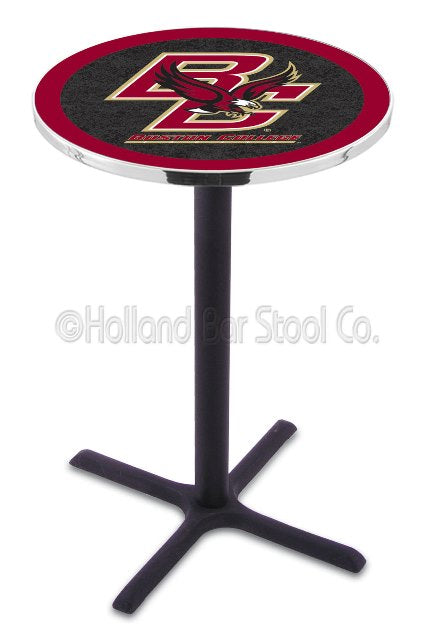 Holland Bar Stool L211 Boston College 42" Tall - 30" Top Pub Table with Black Wrinkle Finish