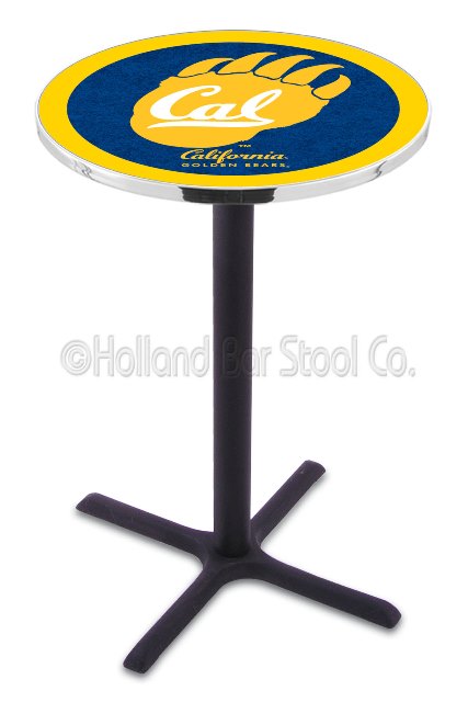 Holland Bar Stool L211 University of California 42" Tall - 30" Top Pub Table with Black Wrinkle Finish