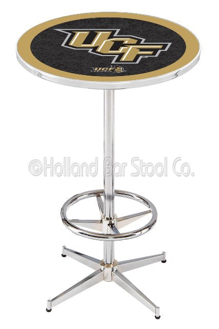 Holland Bar Stool L216 University of Central Florida 42" Tall - 30" Top Pub Table with Chrome Finish