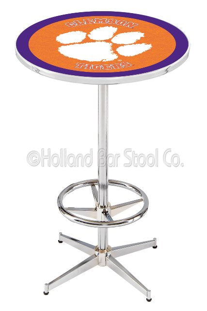 Holland Bar Stool L216 Clemson 42&quot; Tall - 30&quot; Top Pub Table with Chrome Finish
