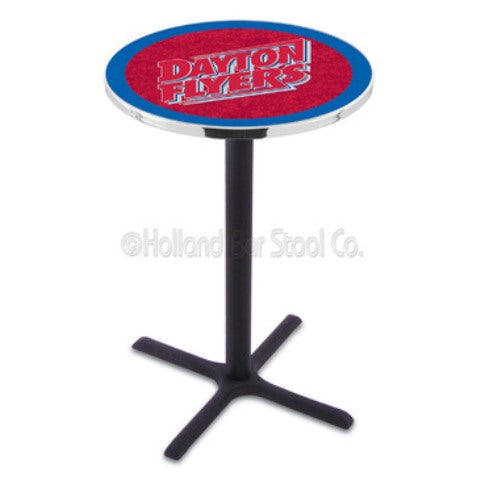 Holland Bar Stool L211 University of Dayton 42" Tall - 30" Top Pub Table with Black Wrinkle Finish