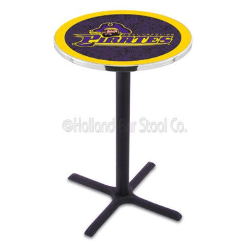 Holland Bar Stool L211 East Carolina University 42" Tall - 30" Top Pub Table with Black Wrinkle Finish