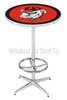 Holland Bar Stool L216 University of Georgia (Bulldog) 42&quot; Tall - 30&quot; Top Pub Table with Chrome Finish