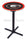 Holland Bar Stool L211 University of Georgia (G) 42&quot; Tall - 30&quot; Top Pub Table with Black Wrinkle Finish