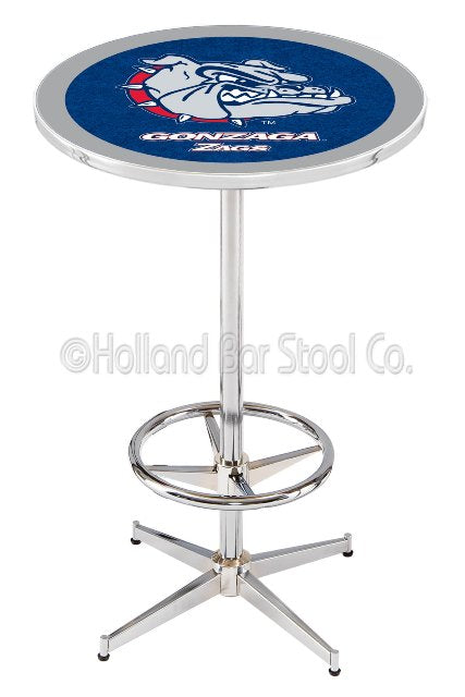 Holland Bar Stool L216 Gonzaga 42" Tall - 30" Top Pub Table with Chrome Finish